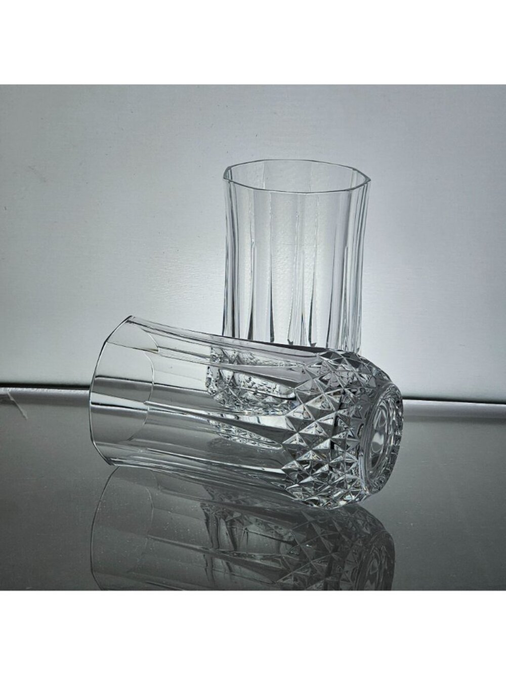 2 Cristal d'Arques Longchamp Tumbler 5.25" Ice tea glasses vtg fine cut crystal - Picture 7 of 9